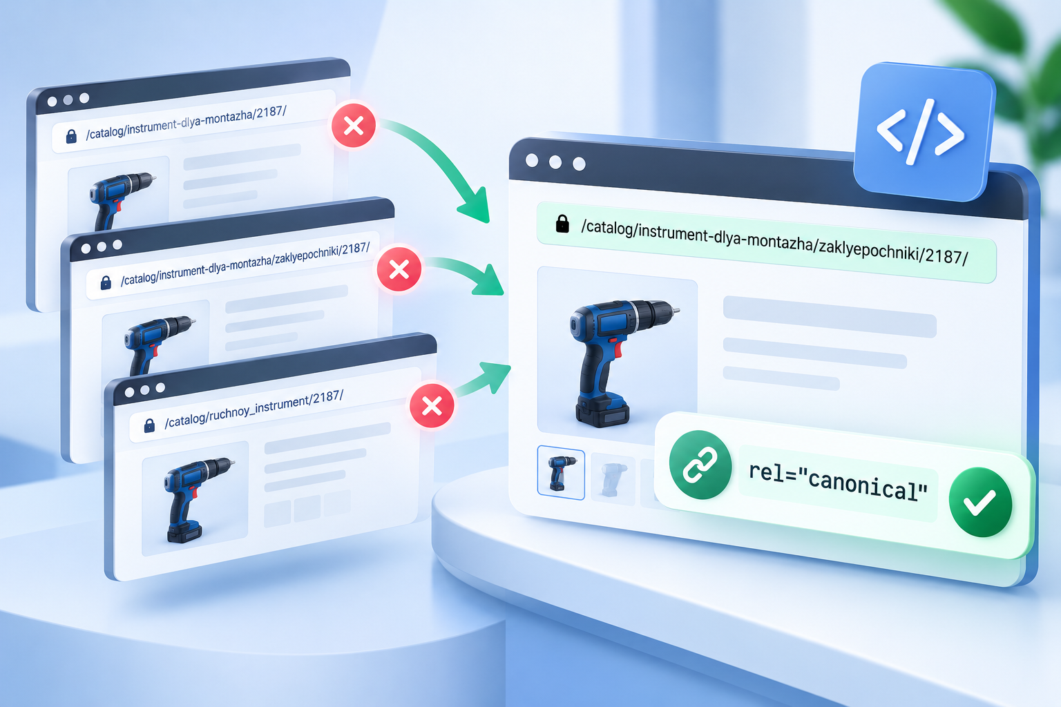 Добавляем тег rel=canonical на страницы сайта Битрикс
